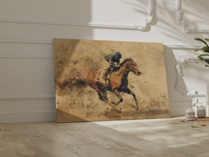 Racing Horse Canvas Print – short video of the print