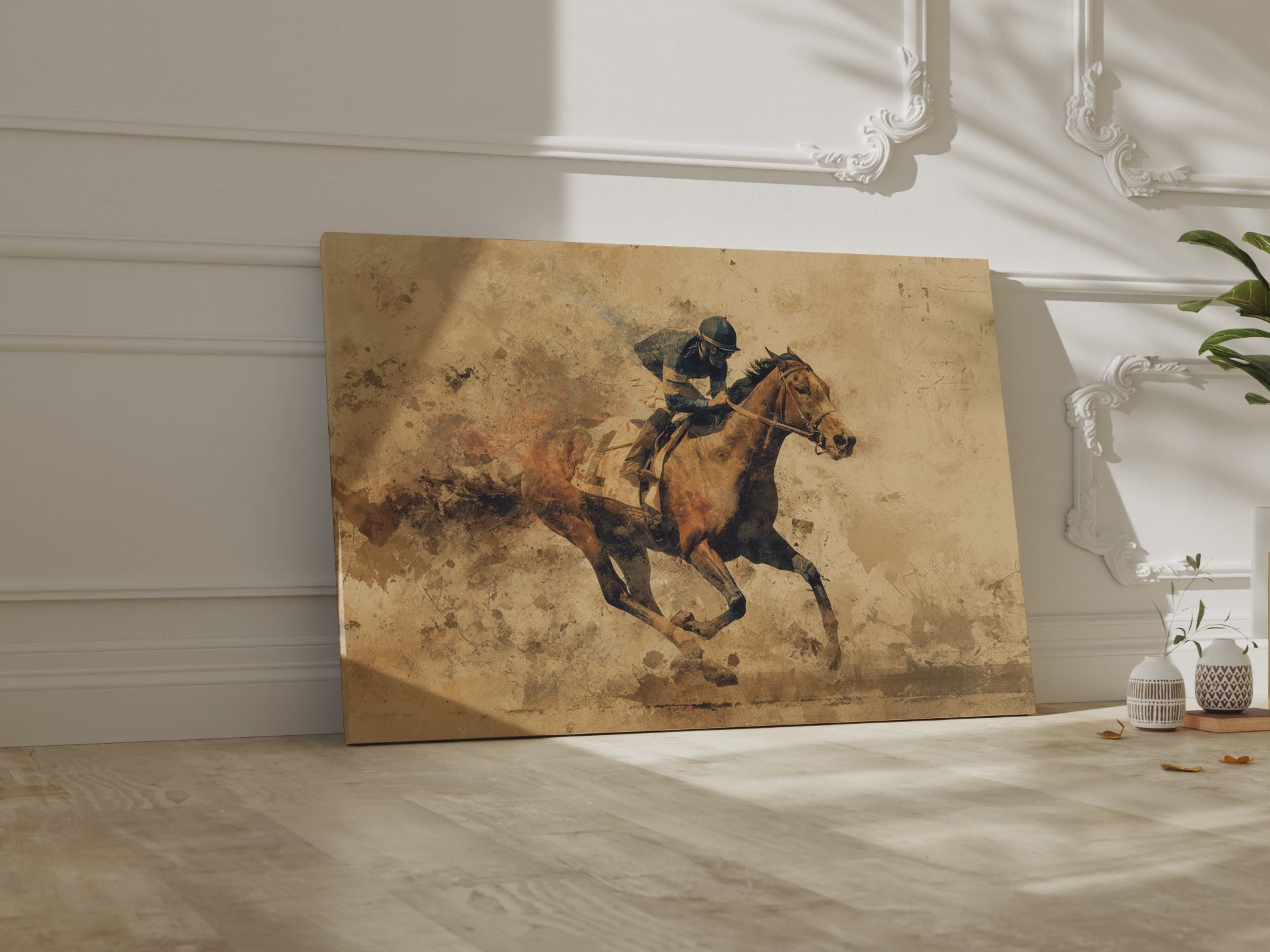 Racing Horse Canvas Print – short video of the print