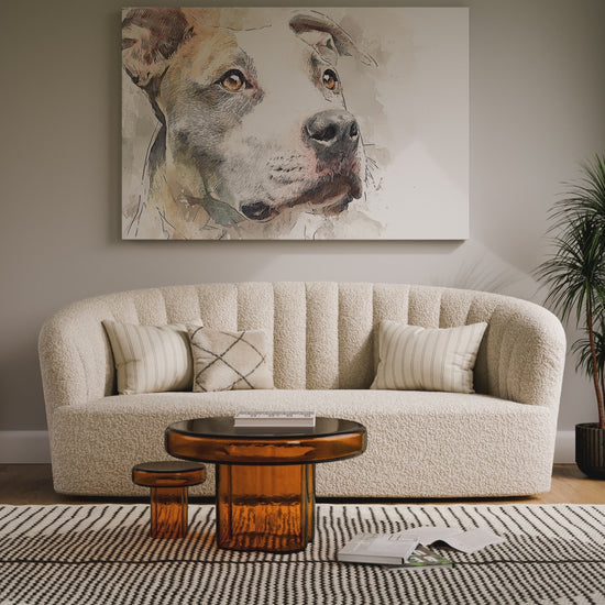 Pit Bull Terrier Canvas Wall Art – short video of the print