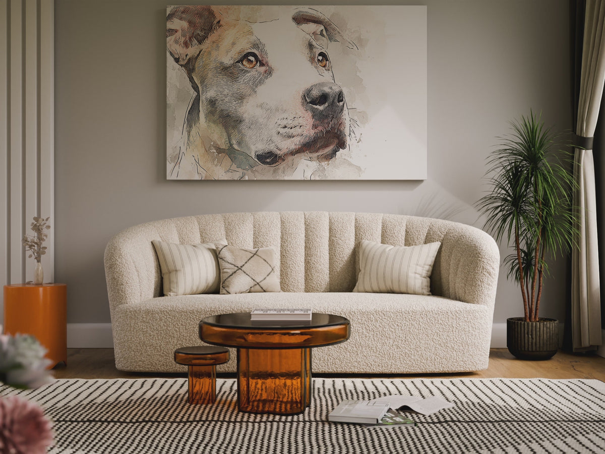 Pit Bull Terrier Canvas Wall Art – short video of the print