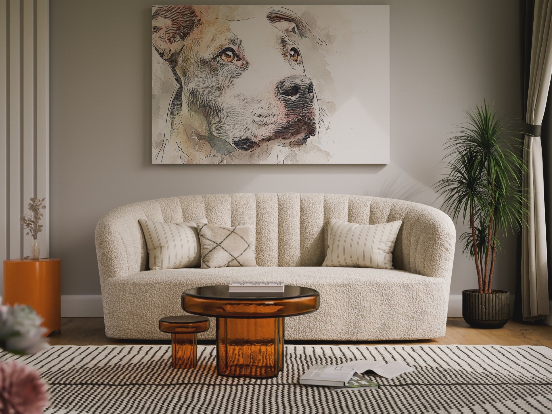 Pit Bull Terrier Canvas Wall Art – short video of the print
