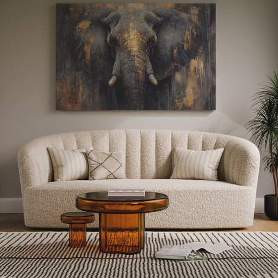 Bold Elephant Portrait Canvas – short video of the print