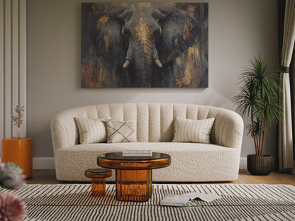 Bold Elephant Portrait Canvas – short video of the print