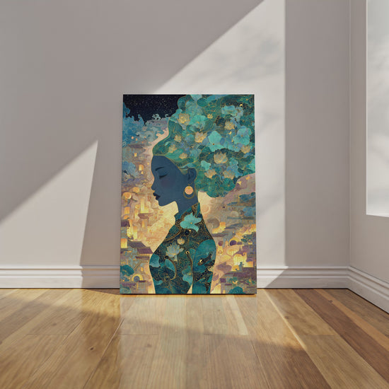 Asian Woman Silhouette Canvas Wall Art – short video of the print