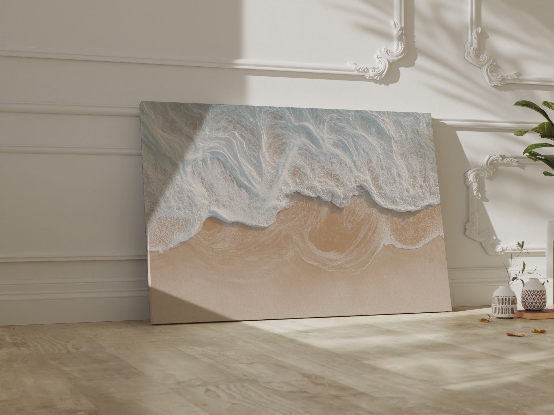 Aerial Ocean Waves Canvas Print – short video of the print