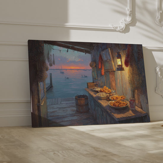 Gulf Coast Seafood Shack Canvas Art – short video of the print