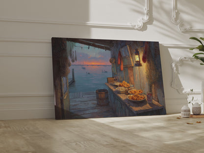 Gulf Coast Seafood Shack Canvas Art – short video of the print