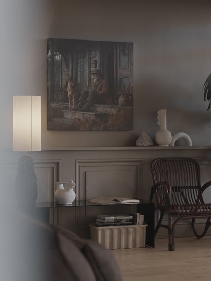Old Man and Dog Porch Canvas Print – short video of the print