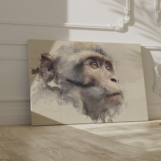 Monkey Portrait Canvas Wall Art – short video of the print