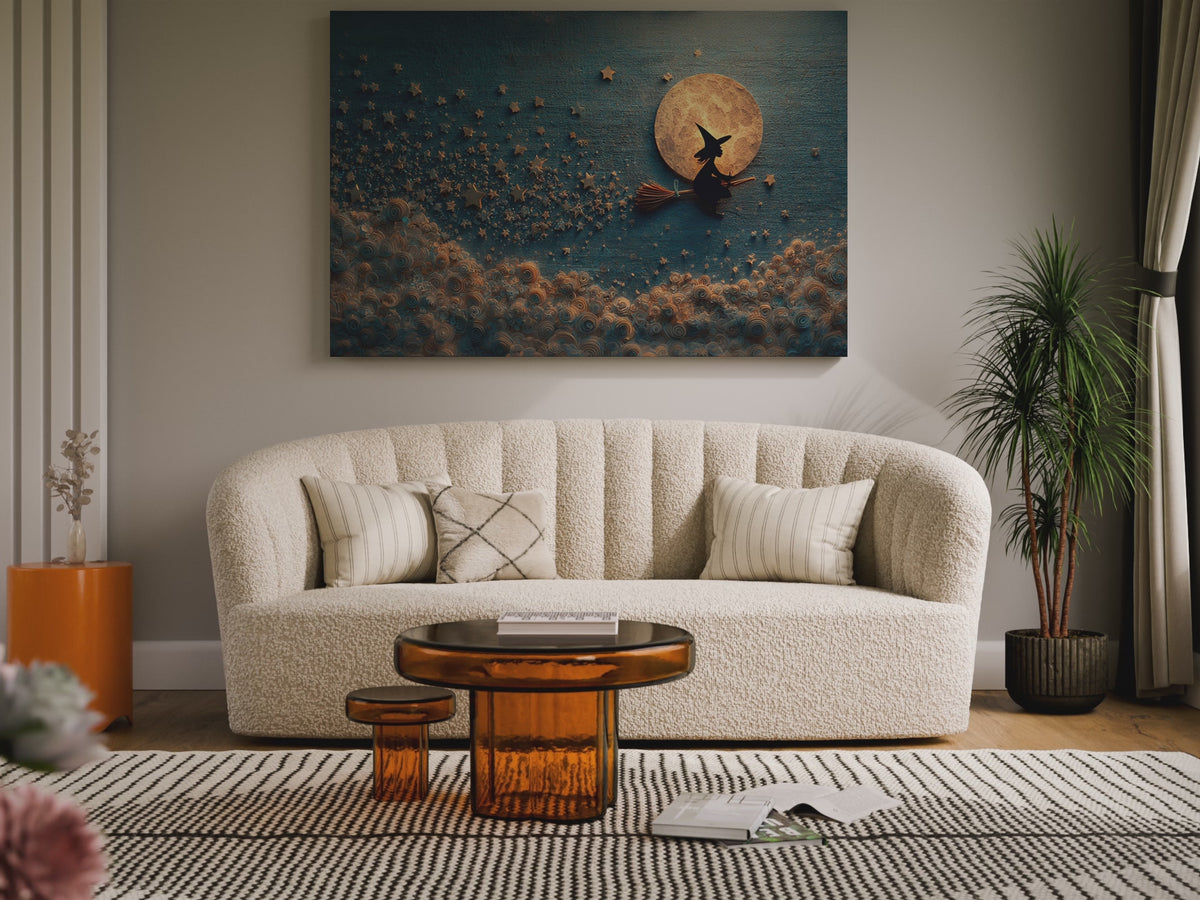 Cute Witch Canvas Wall Art – short video of the print