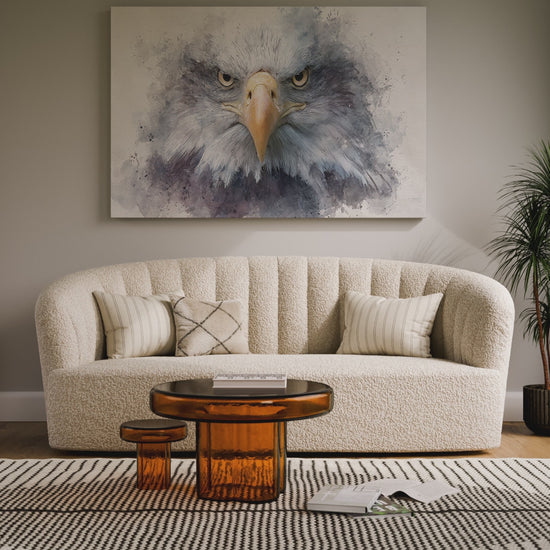 Bald Eagle Watercolor Canvas Print – short video of the print
