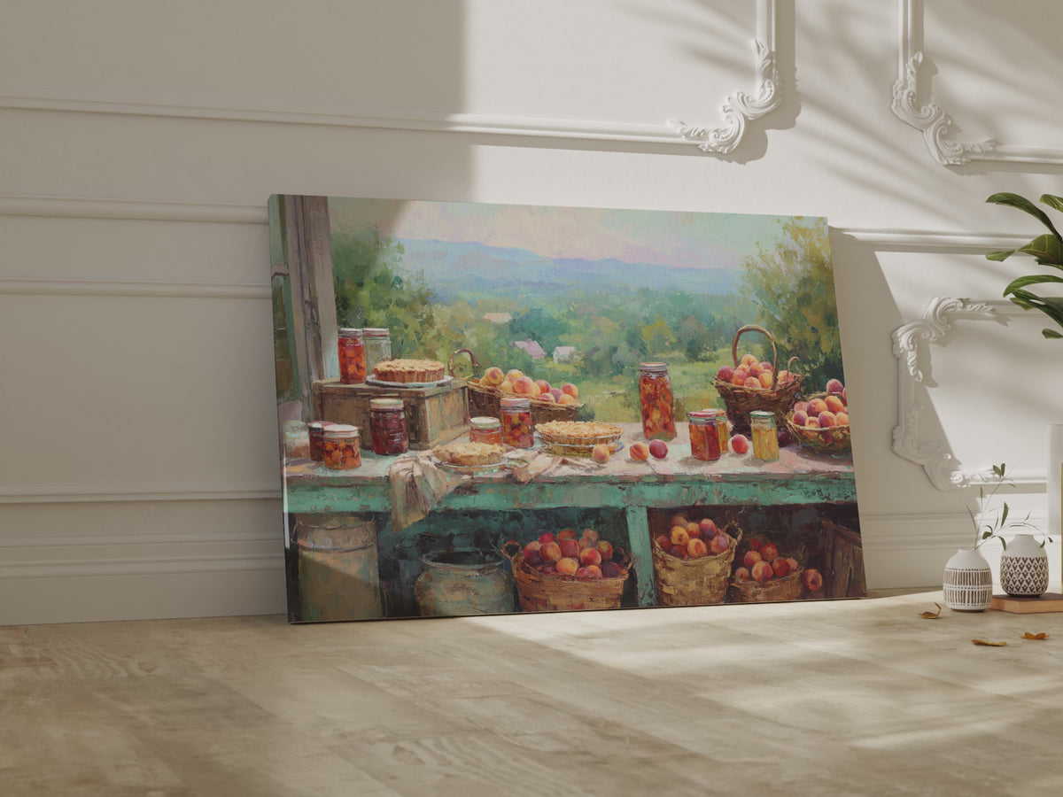 Peach Harvest Canvas Print – short video of the print