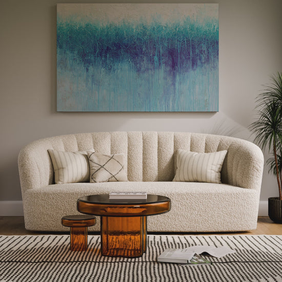 Abstract Blue Gradient Canvas Wall Art – short video of the print