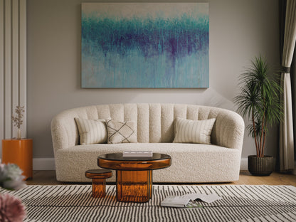 Abstract Blue Gradient Canvas Wall Art – short video of the print