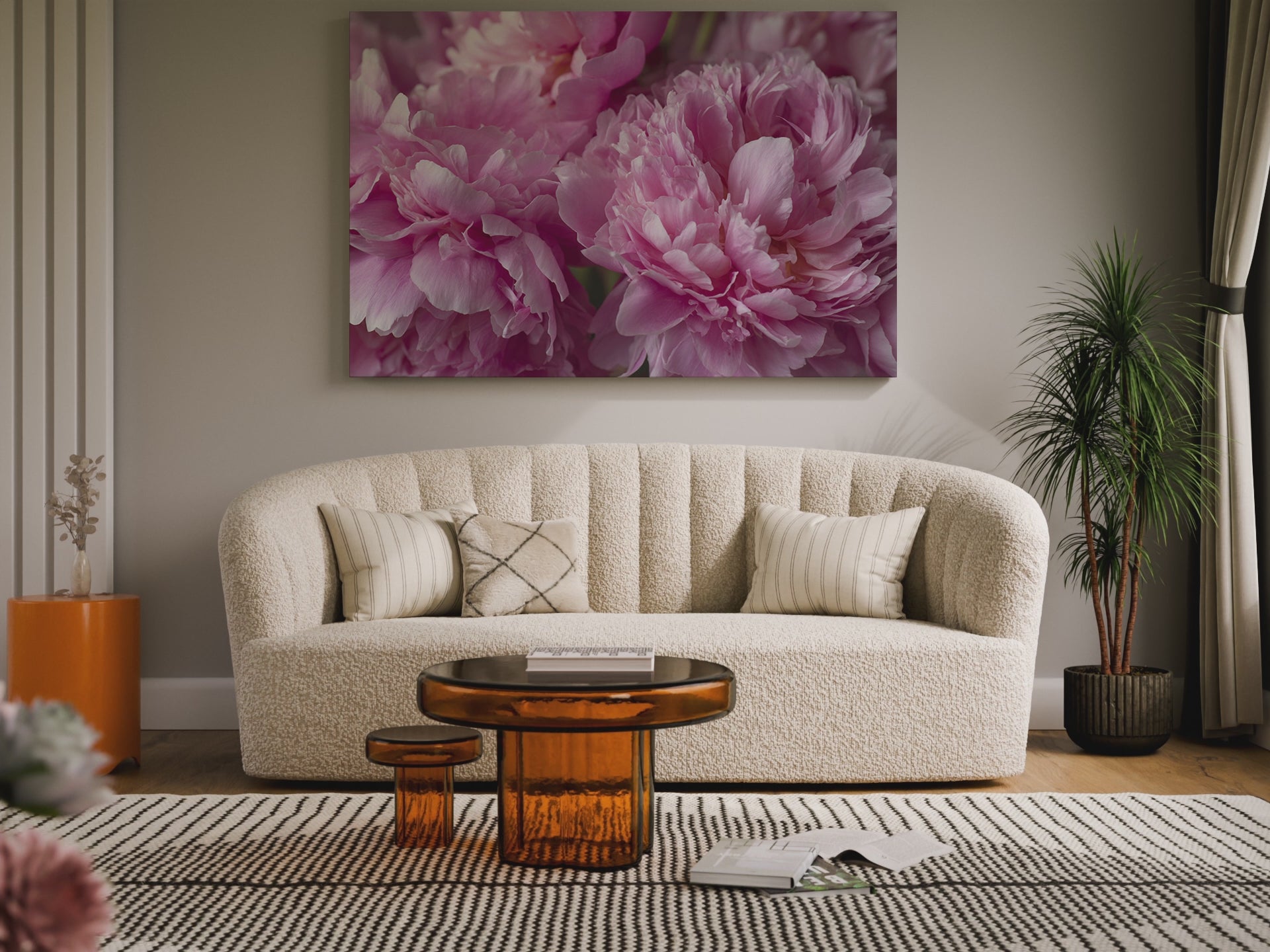 Pink Peony Canvas Wall Art – short video of the print
