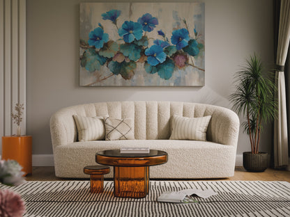 Blue Floral Canvas Wall Art – short video of the print
