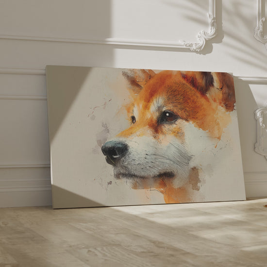 Shiba Inu Dog Portrait Canvas Wall Art – short video of the print