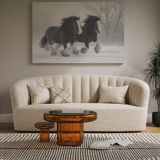 Draft Horse Canvas Print – short video of the print