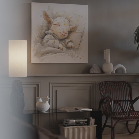 Sleeping Baby Goat Canvas Art – short video of the print