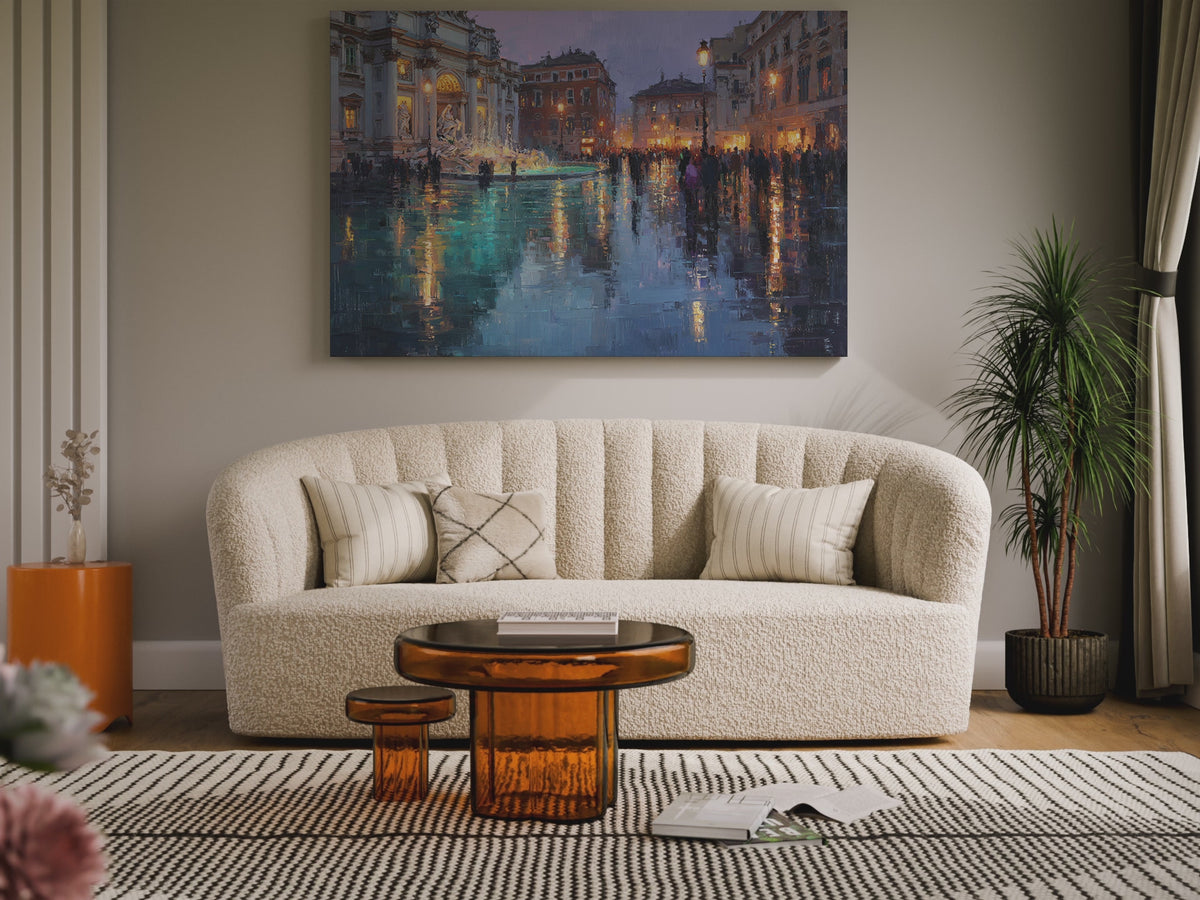 Trevi Fountain Canvas Print – short video of the print