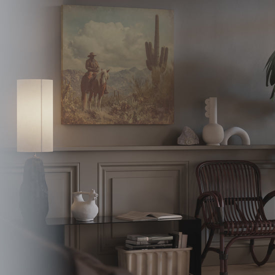 Western Cowboy Desert Canvas Wall Art – short video of the print