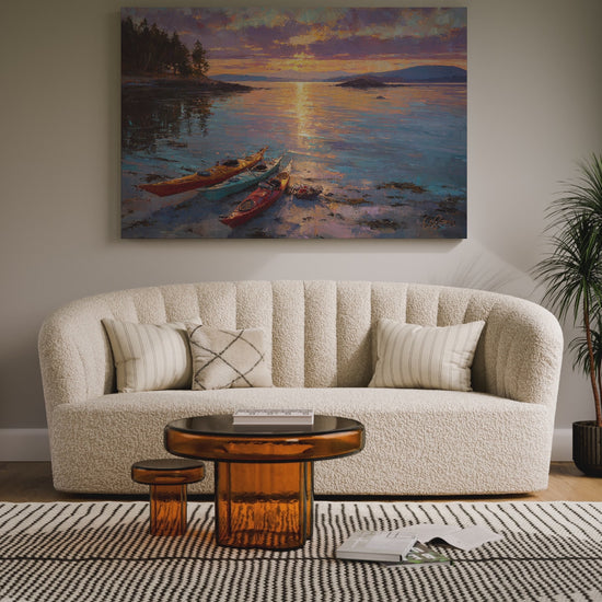 San Juan Islands Sunset Canvas Art – short video of the print