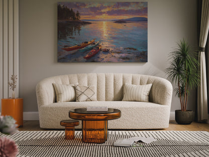 San Juan Islands Sunset Canvas Art – short video of the print