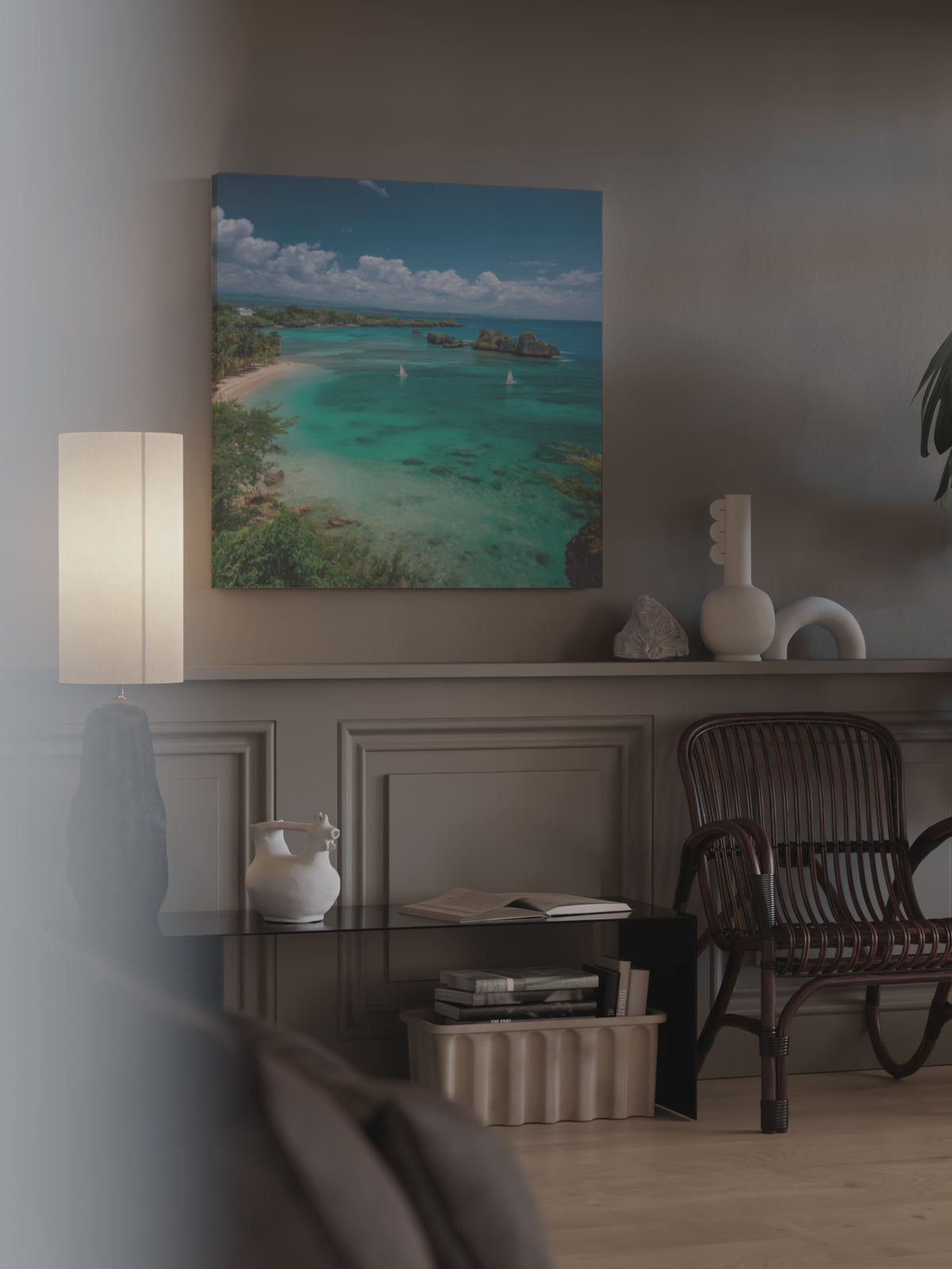Tropical Beach Canvas Print – short video of the print
