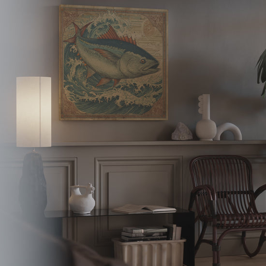 Vintage Tuna Ocean Wall Art – short video of the print