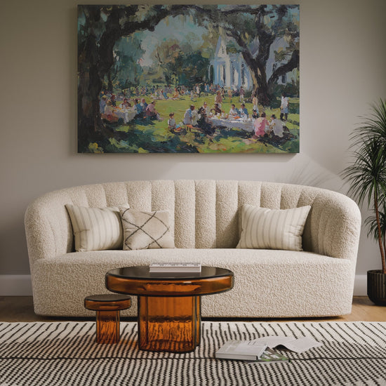 Southern Church Picnic Canvas Print – short video of the print