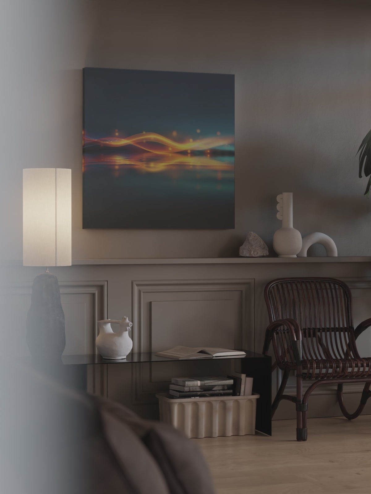 Abstract Wave Canvas Wall Art – short video of the print