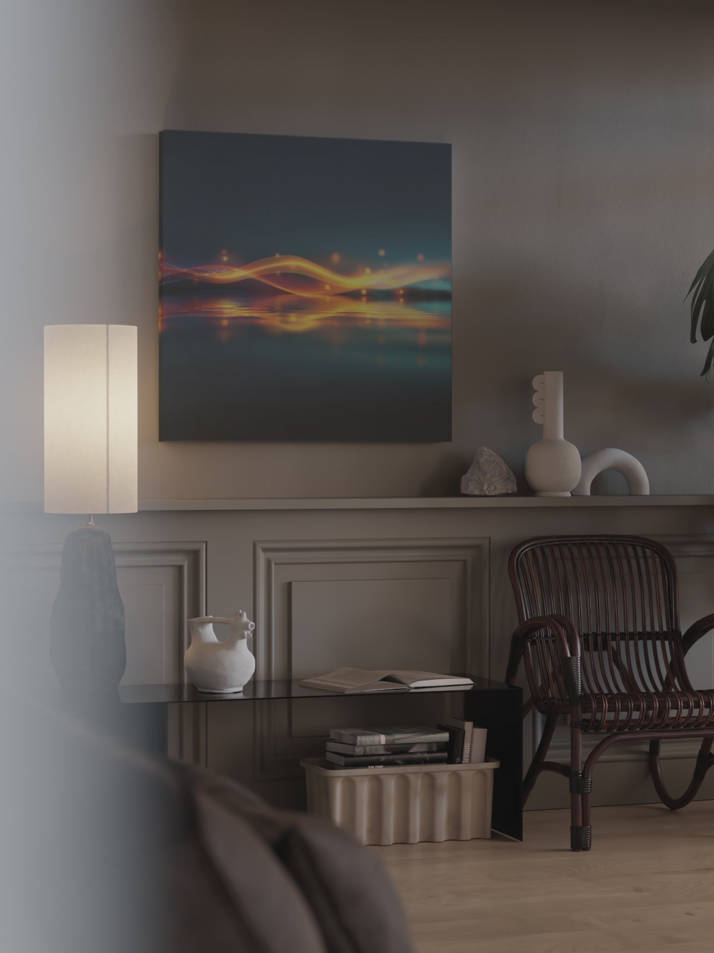 Abstract Wave Canvas Wall Art – short video of the print
