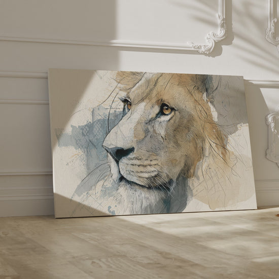 Lion Portrait Canvas Wall Art – short video of the print