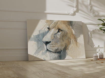 Lion Portrait Canvas Wall Art – short video of the print