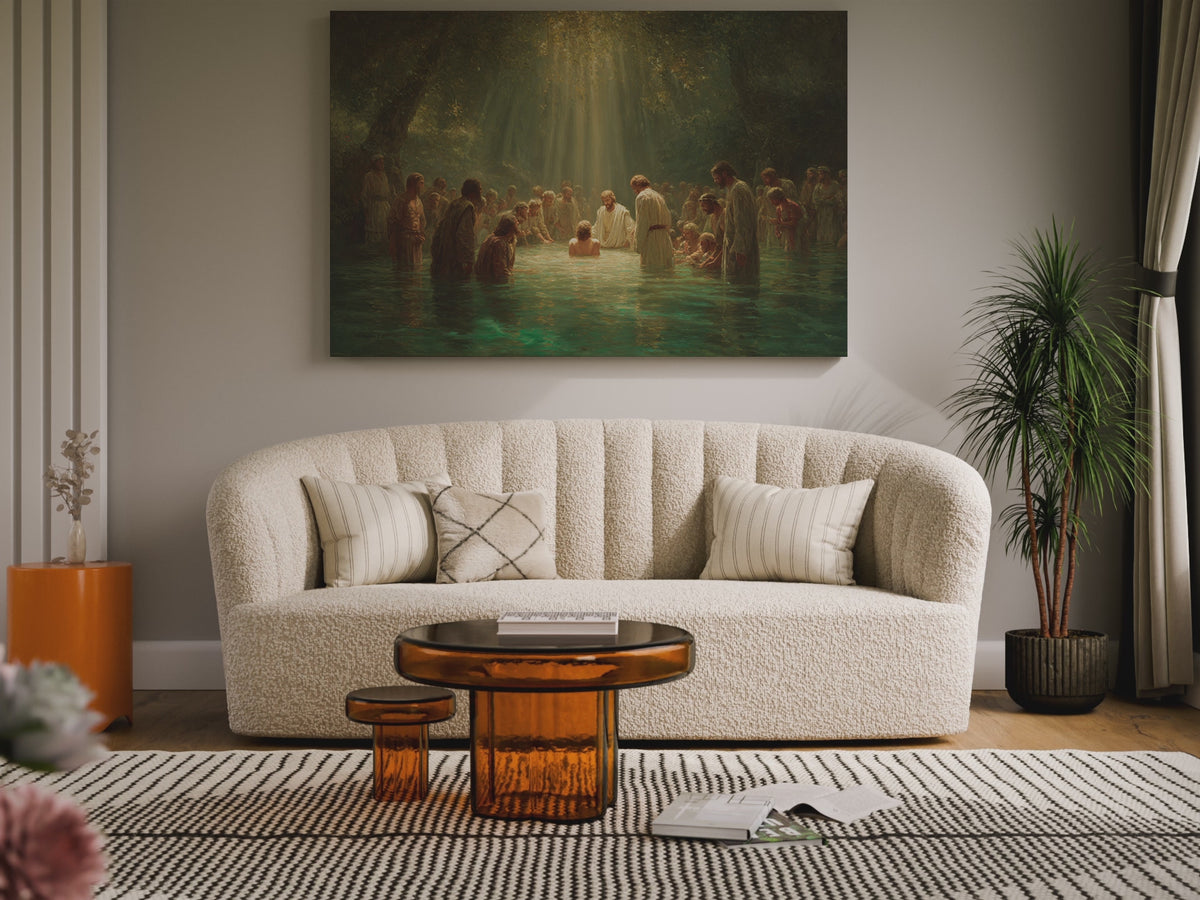 Baptism of Jesus Canvas Wall Art – short video of the print