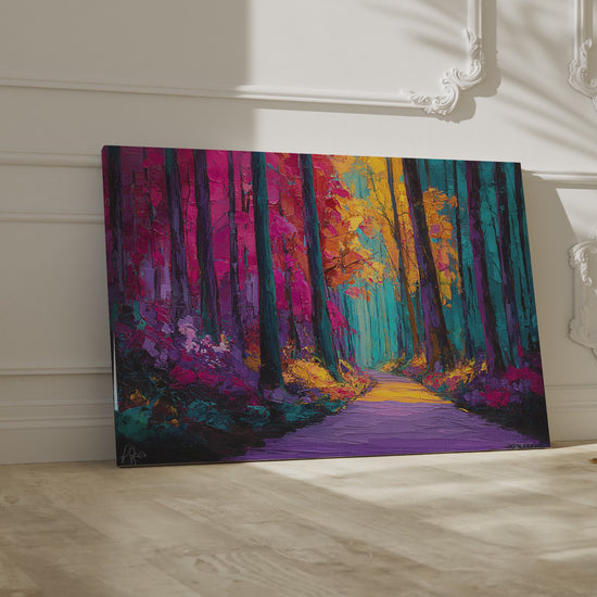 Abstract Forest Path Canvas Art – short video of the print