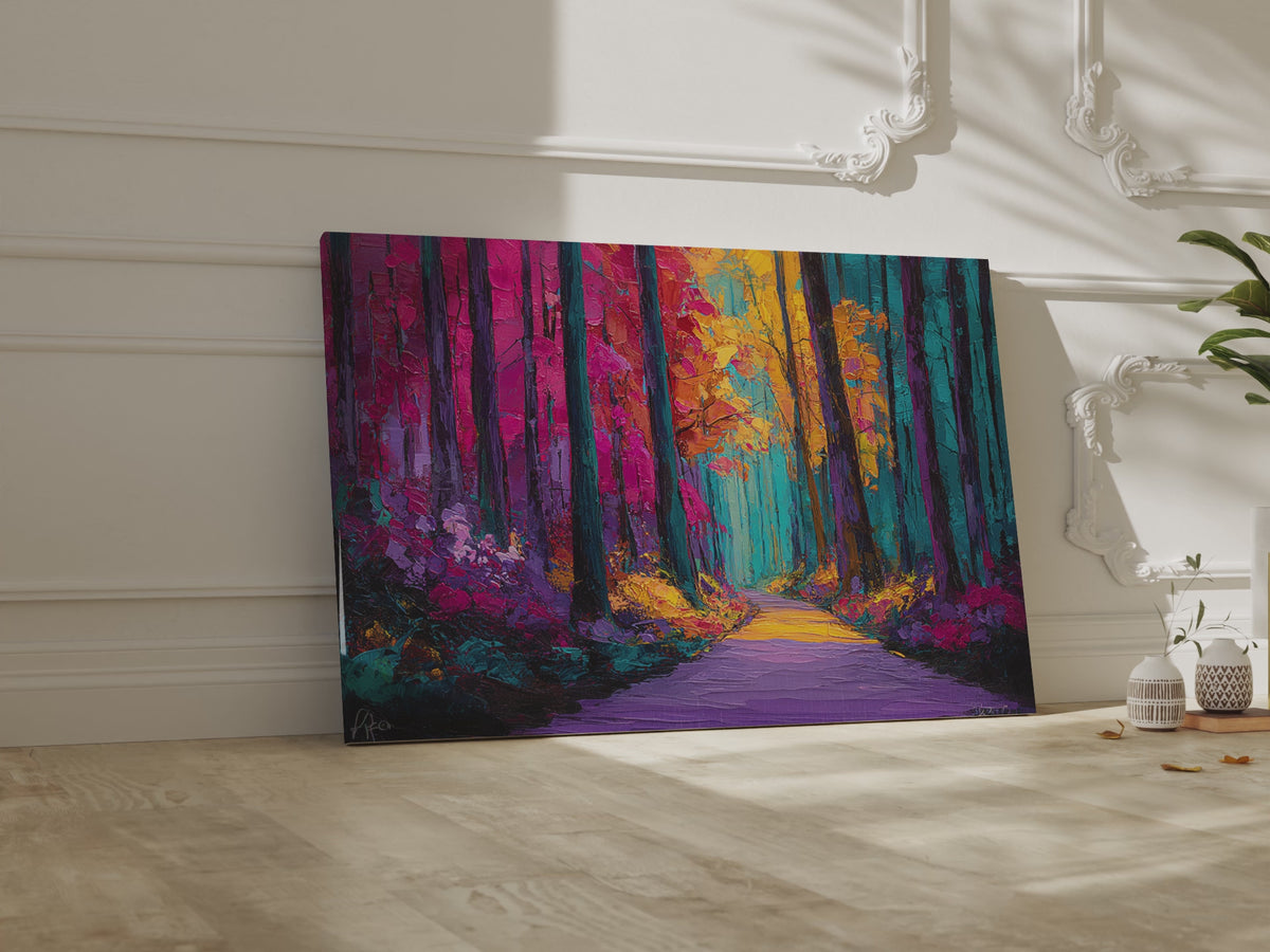 Abstract Forest Path Canvas Art – short video of the print