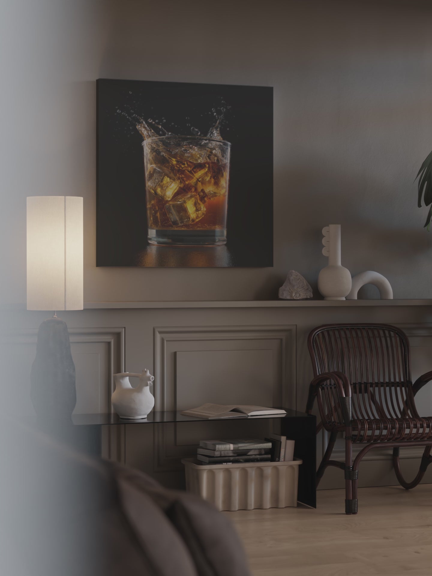 Whiskey Glass Canvas Print – short video of the print