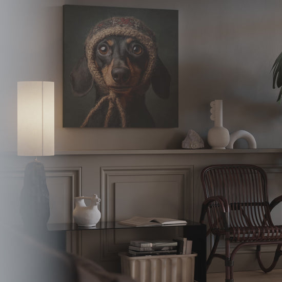 Dachshund German Hat Canvas Print – short video of the print