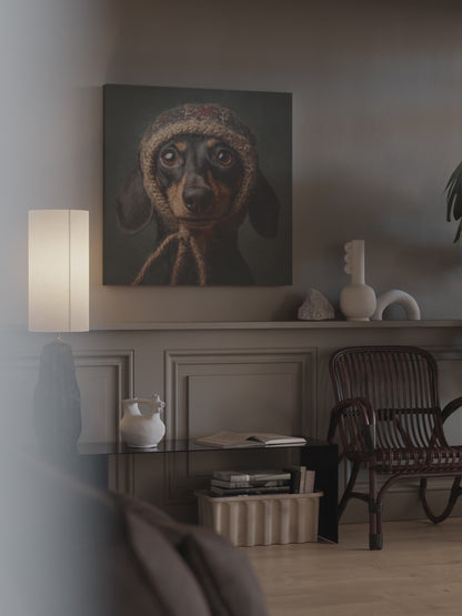 Dachshund German Hat Canvas Print – short video of the print
