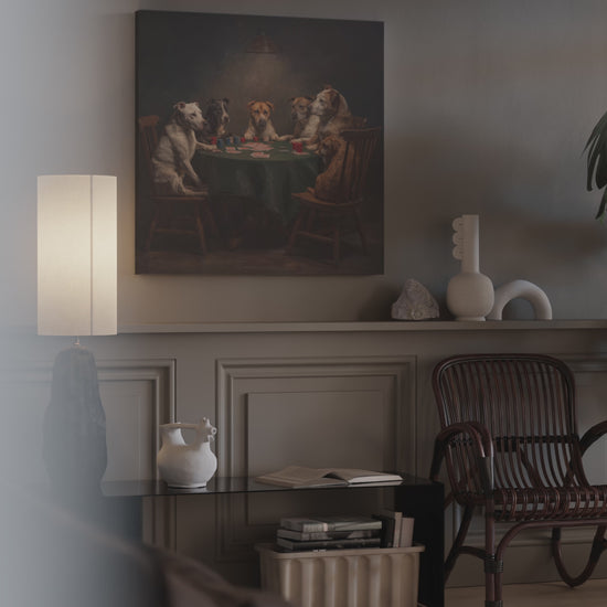 Dogs Playing Poker Canvas Wall Art – short video of the print