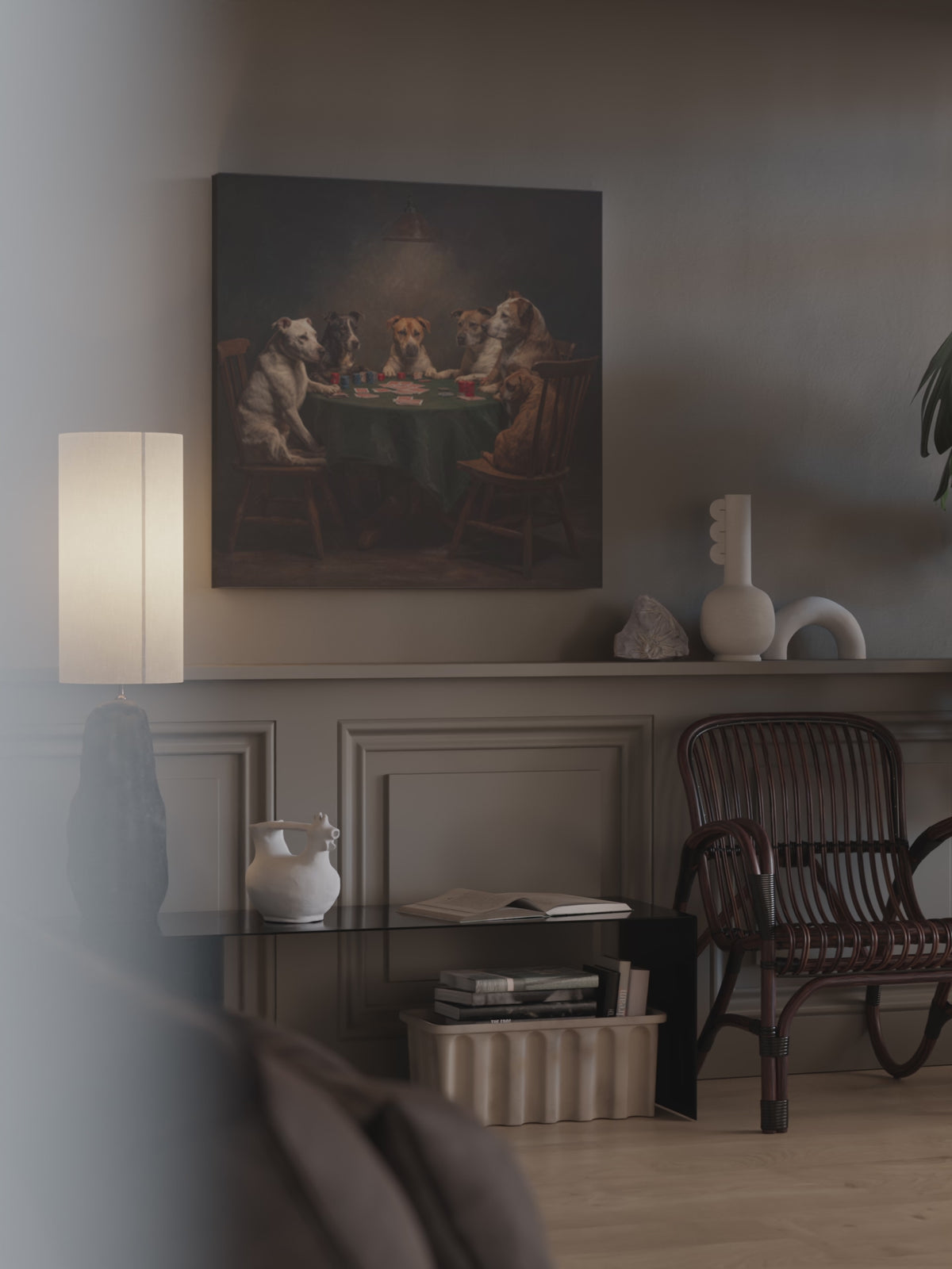 Dogs Playing Poker Canvas Wall Art – short video of the print