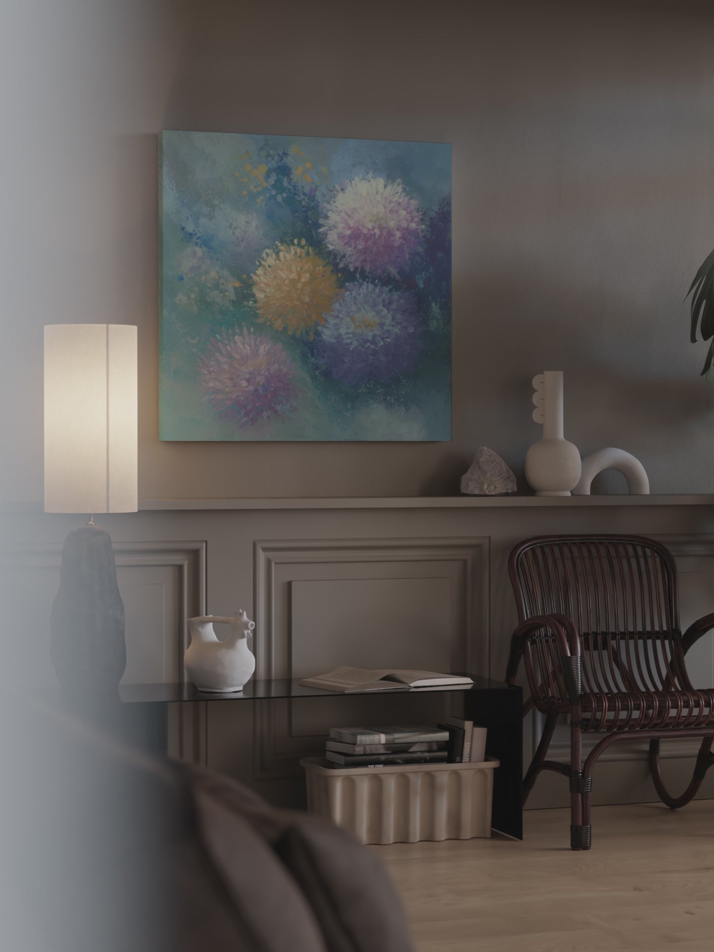 Abstract Floral Canvas Wall Art – short video of the print
