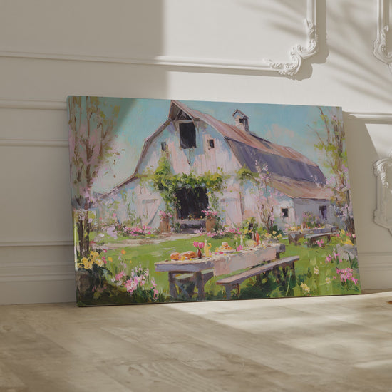 Spring Barn Wedding Canvas Print – short video of the print