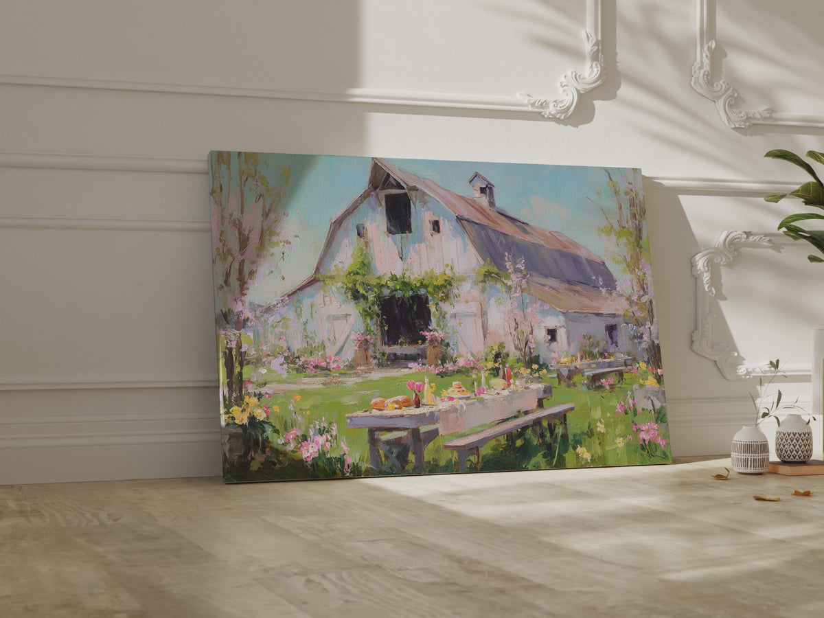 Spring Barn Wedding Canvas Print – short video of the print