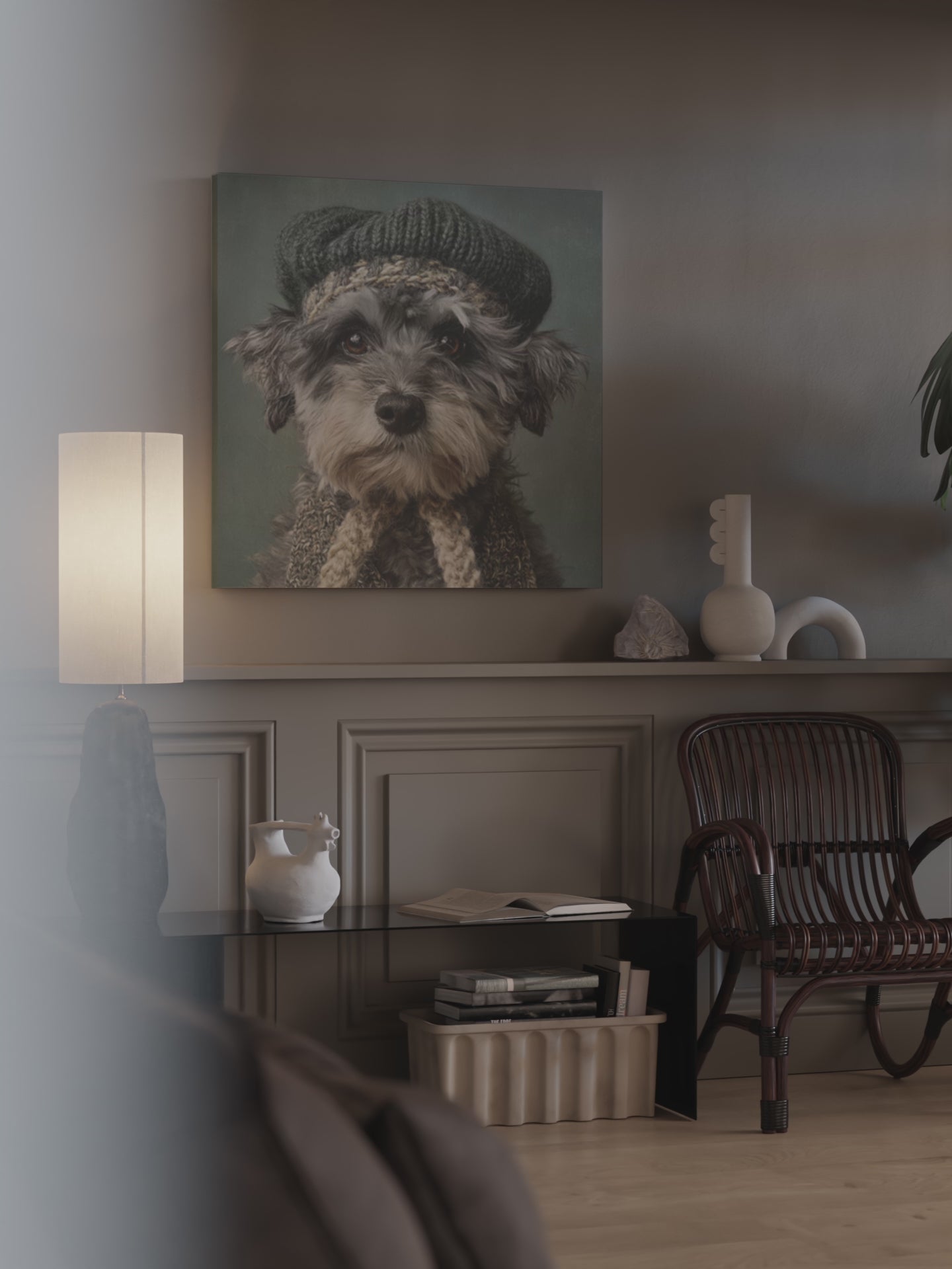 Schnoodle Dog Canvas Wall Art – short video of the print