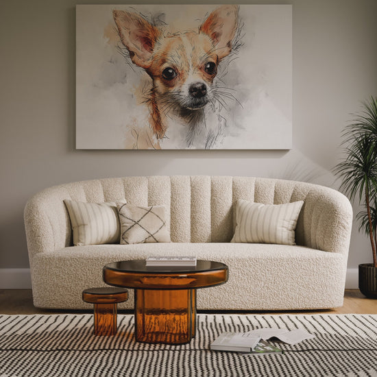 Chihuahua Portrait Canvas Wall Art – short video of the print