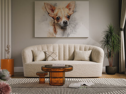 Chihuahua Portrait Canvas Wall Art – short video of the print