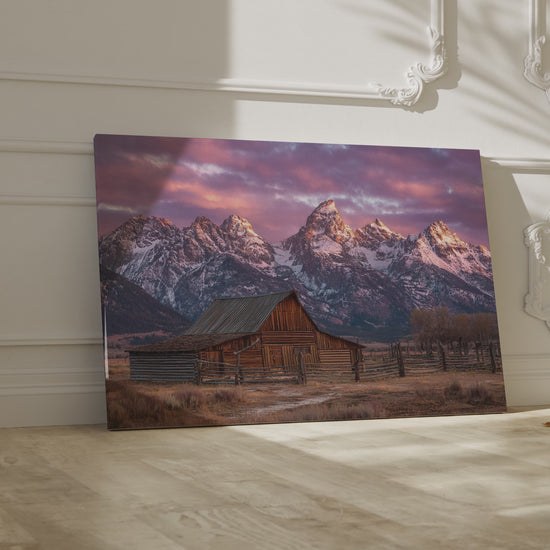 Rustic Mountain Barn Canvas Wall Art – short video of the print