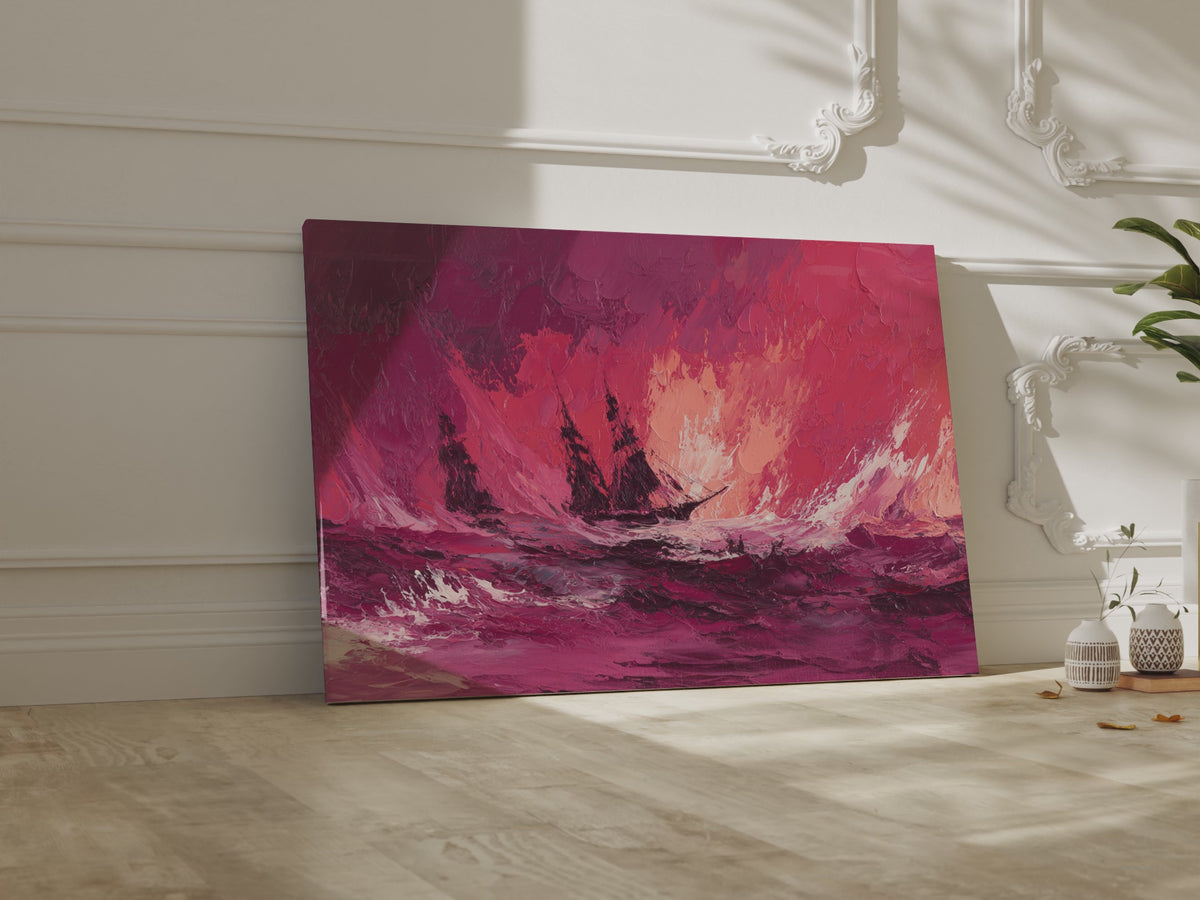 Abstract Storm Seascape Canvas Wall Art – short video of the print